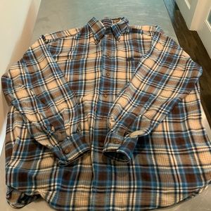 Faconnable Brushed Flannel Button-up Long Sleeve Shirt